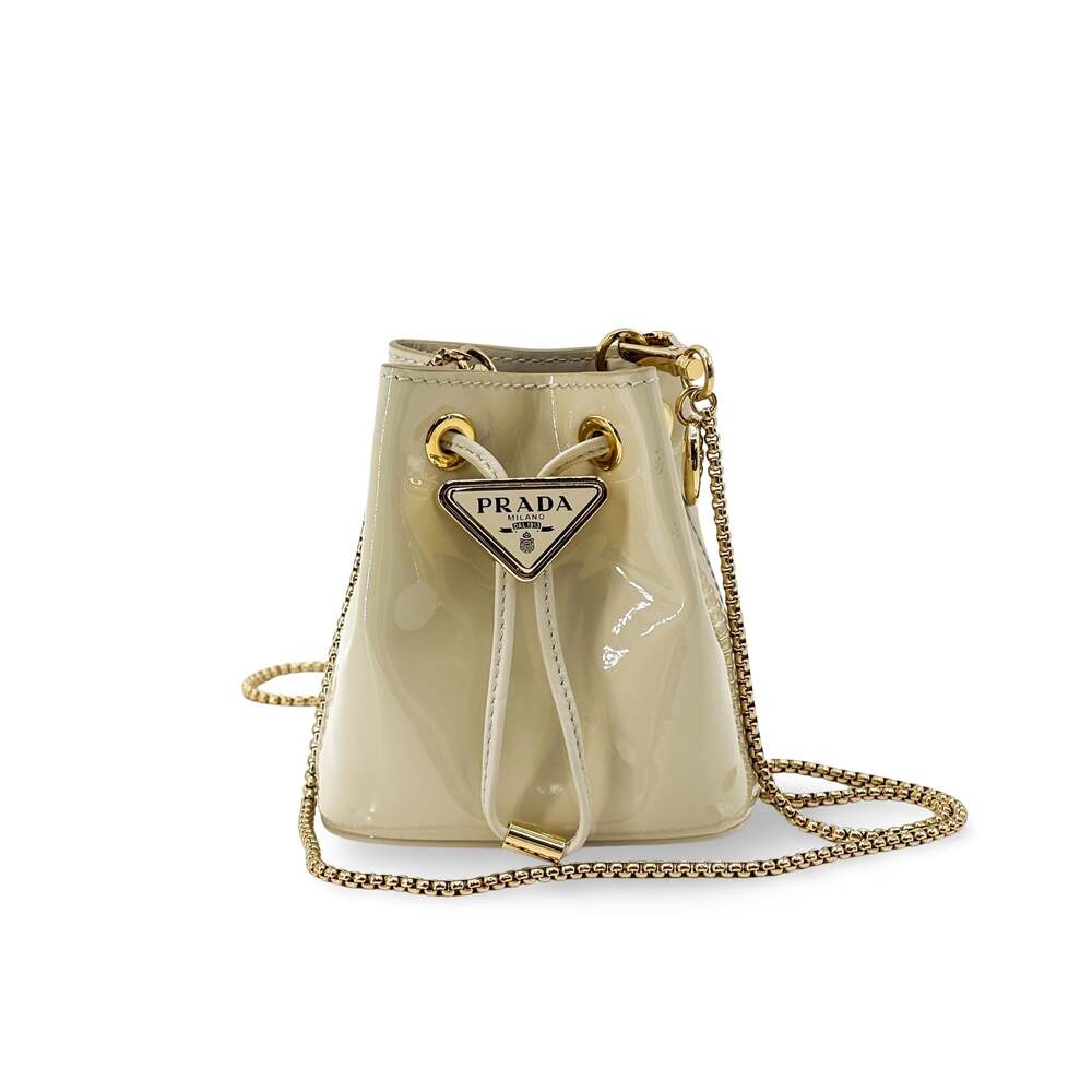 Prada Patent Leather Micro Bucket Bag #357425F50B